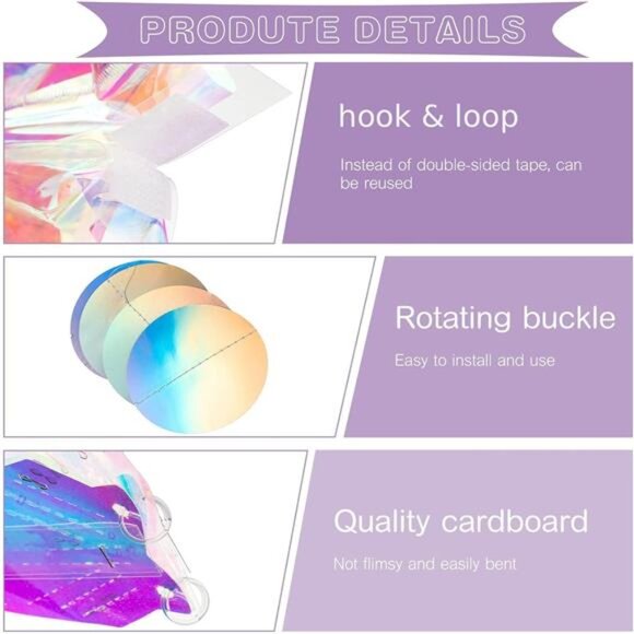 Iridescent Party Decorations 29 PCS Hanging Honeycomb Paper Fans Swirls Birthday - Picture 4 of 7